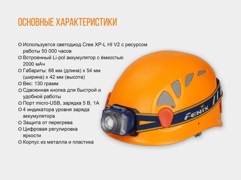 Купити Ліхтар налобний Fenix HL40R Cree XP-LHIV2 LED синій