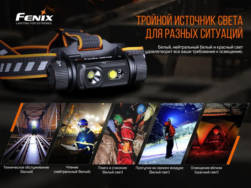 Купить Ліхтар налобний Fenix HM70R