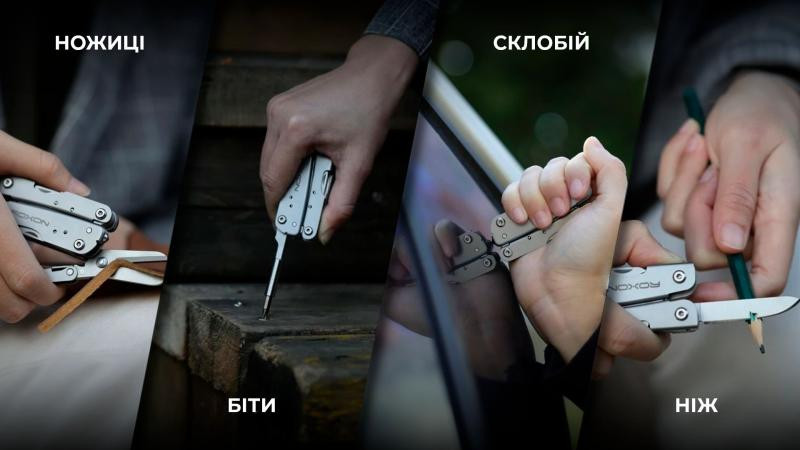 Купити Міні мультитул Roxon M3 зі змінними бітами, сірий