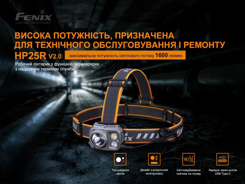 Купити Ліхтар налобний Fenix HP25R V2.0