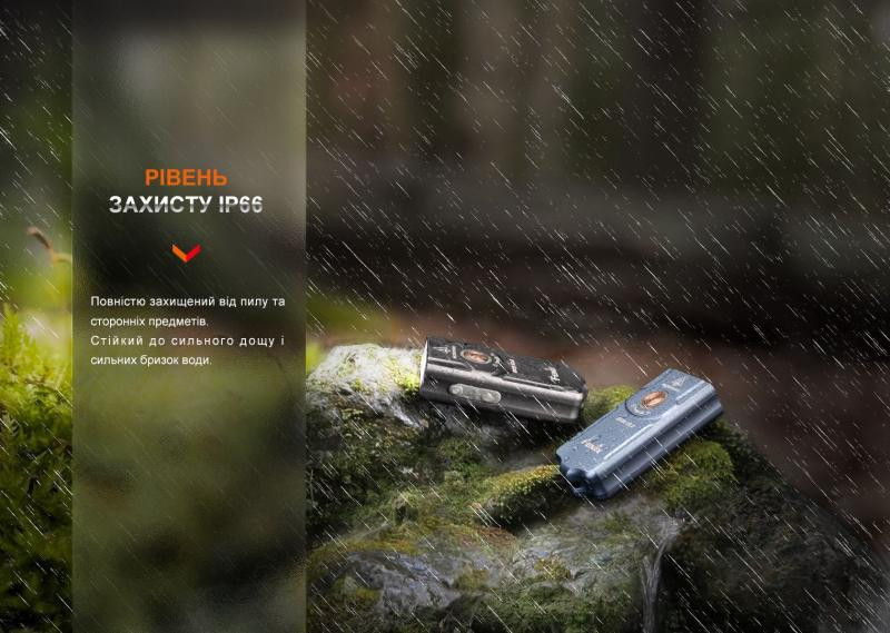 Купить Ліхтар наключний Fenix E03R V2.0, сірий