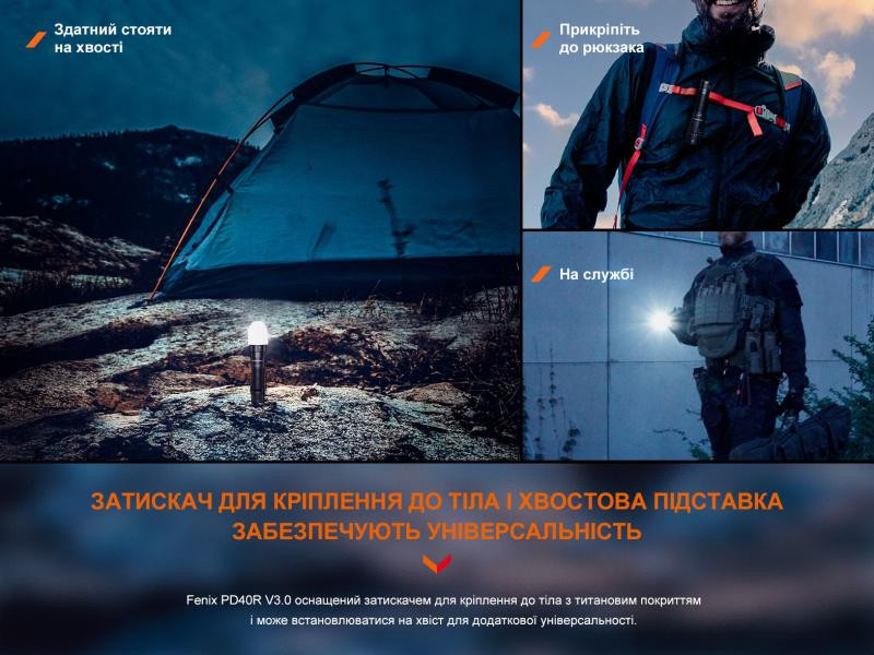 Купить Ліхтар ручний Fenix PD40R V3.0, 3000 lm
