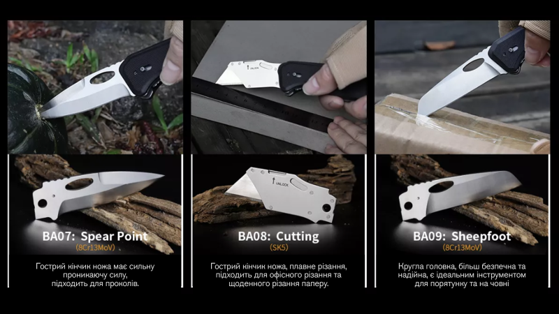 Купить Ніж складаний Roxon S502U, чорний