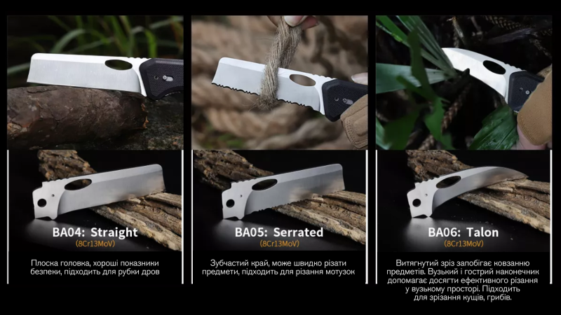 Купить Ніж складаний Roxon S502U, чорний