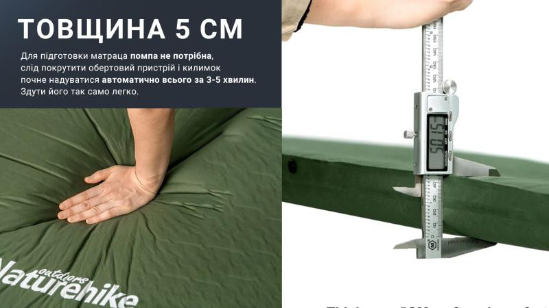 Buy Samonadvyna mattress 5 cm Naturehike NH20dz003, dark green