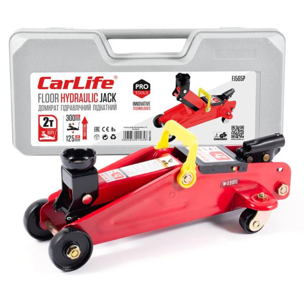 Купить Домкрат подкатной CarLife 2т 125-305мм в кейсе FJ565P