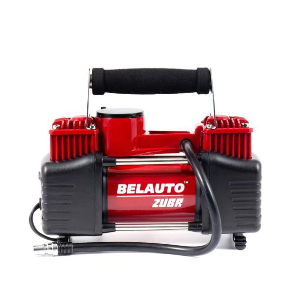 Купить Компрессор автомобильный Белавто ЗУБР двухцилиндровый с зажимами АКБ