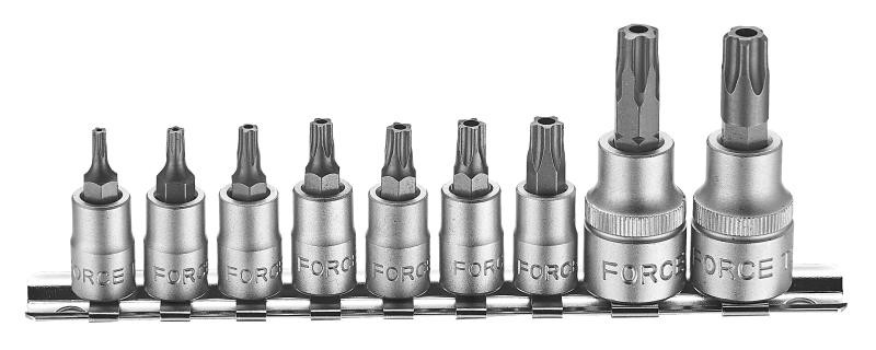 Buy 1/4 ", 3/8" set of Golovkov-Bit of Torx 5-Luchev with Obvert (TS10-TS50) 9 BC (Force 3095)