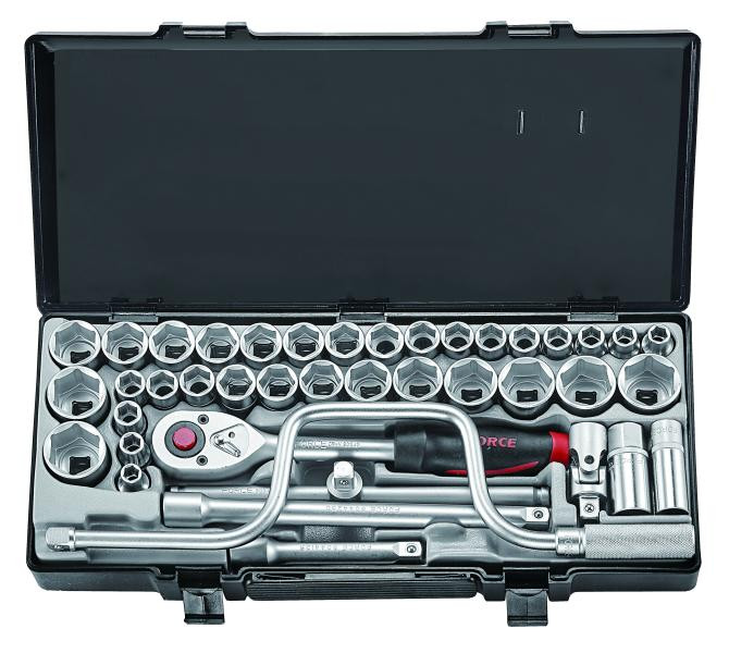 Купити 1/2" Набор инструмента 12-гр. MM+SAE 41 пр. (FORCE 4412)