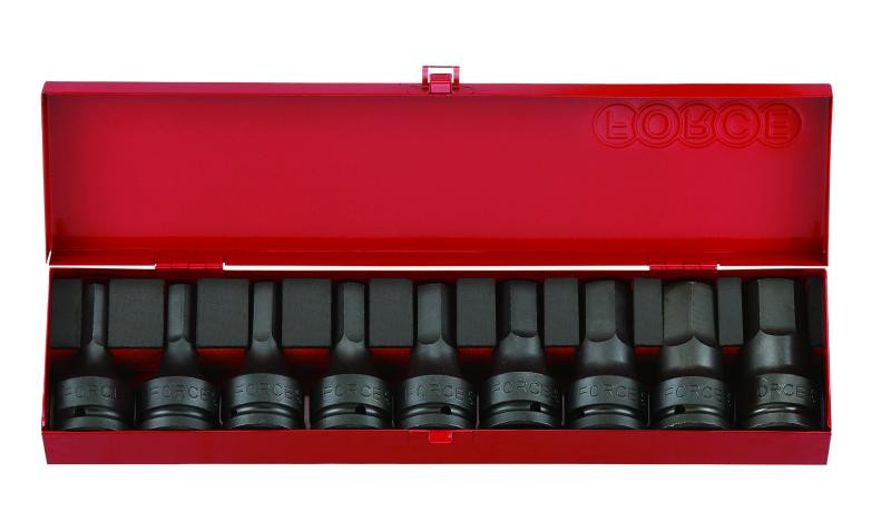 Купить 3/4" Набор головок-бит 6-гр. ударных 9 пр. (14-32 мм) (FORCE 6091)