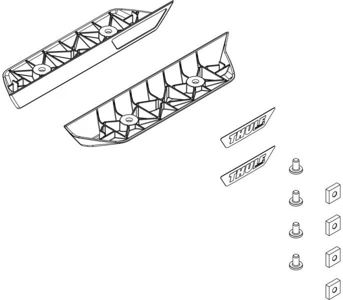 Купить Крышка с логотипом правая/левая + Гайки M8 и болты 54971 (Caprock Platform) (TH 1500054971)