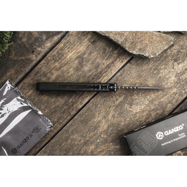 Купить Нiж складаний Ganzo G768PT-BK чорний клинок