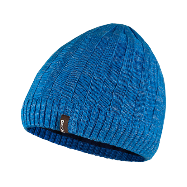 Buy DEXShell Heathered Rib Knit Beanie, Onesize (56-58 cm), blue waterproof hat