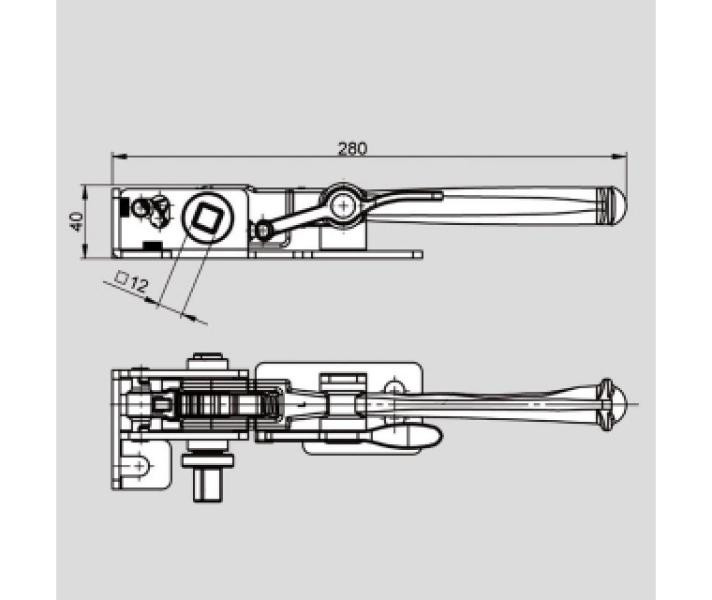 Купити Механізм натягу тенту, квадрат лівий Лівий Квадрат (1801300073)