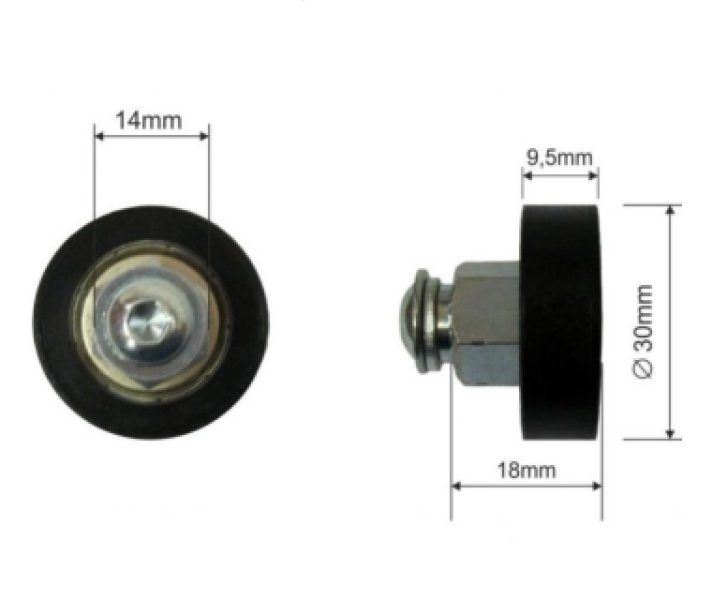 Buy Roller of the landslide roof Ø30x9,5x18 Schmitz zinc Poland (1804306096)