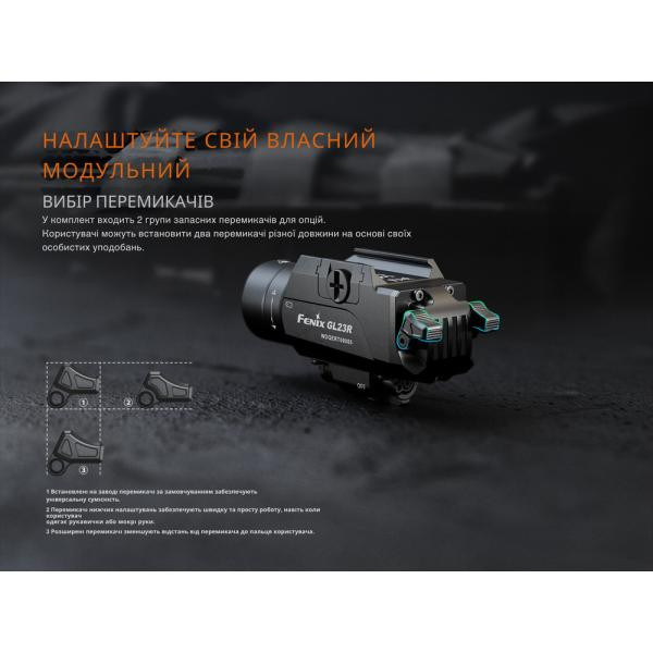 Купити Ліхтар до пістолета Fenix GL23R з лазерним прицілом