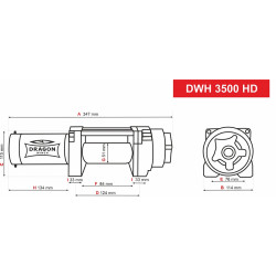 Купити Лебідка для квадроцикла електрична Dragon Winch DWH 3500 HD