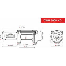 Купити Лебідка для квадроцикла електрична Dragon Winch DWH 3000 HD