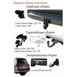 Купить Фаркоп для TOYOTA Land Cruiser 200 2007-2015 быстросъемный с балкой