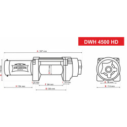 Купити Лебідка електрична для ATV Dragon Winch DWH 4500 HD synthetic