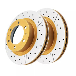 Buy Reinforced verty perforated rear brake disc Gold for Toyota LC-90/120 DBA793X