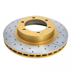 Купить Усиленный вентилируемый перфорированный задний тормозной диск GOLD для Toyota LC-90/120 DBA793X