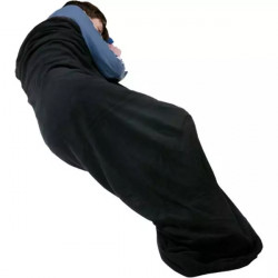 Купити Вкладиш до спальника Trekmates Microfleece Sleeping Bag Liner Mummy Black - O/S - чорний
