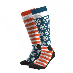 Купить Шкарпетки Dynafit FT Graphic Socks (2020) 4491 (синій/оранжевий), 35-38 (S)