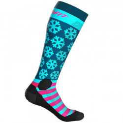 Купить Шкарпетки Dynafit FT Graphic Socks 6551 (синій/рожевий), 35-38 S