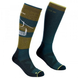 Купити Шкарпетки Ortovox Free RIide Long Socks Mns green moss (оливковий/бірюзовий), M 39-41