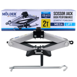 Купить Домкрат ромбовый Molder 2т 120-413мм резиновая подушка