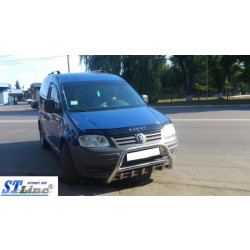 Купити Кенгурятник WT003 (нерж) 60мм, з написом для Volkswagen Caddy 2004-2010 рр