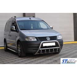 Купити Кенгурятник WT003 (нерж) 60мм, з написом для Volkswagen Caddy 2004-2010 рр