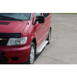 Купить Боковые пороги X5-тип (2 шт., алюм.) для Mercedes Vito W638 1996-2003 гг