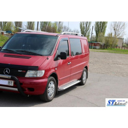 Купить Боковые пороги X5-тип (2 шт., алюм.) для Mercedes Vito W638 1996-2003 гг