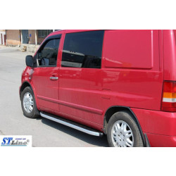 Купить Боковые пороги Fullmond (2 шт, алюм.) для Mercedes Vito W638 1996-2003 гг