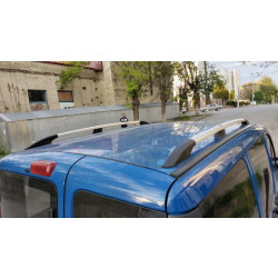 Купити Рейлінги Хром (пласт. ніжки) Стандартна база, пластикові ніжки для Fiat Doblo I 2005-2010 рр