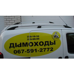 Купити Рейлінги, колір Хром Пластикові ніжки для Fiat Fiorino/Qubo