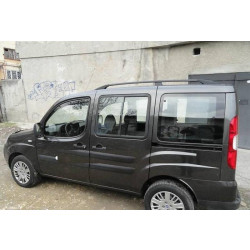 Купити Рейлінги Чорні Стандартна база, металеві ніжки для Fiat Doblo I 2005-2010 рр