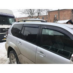 Купити Рейлінги Чорні турецькі Пластикові ніжки для Toyota Land Cruiser Prado 120