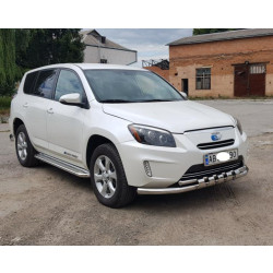 Купити Бокові пороги Premium (2 шт., нерж) 60 мм для Toyota Rav 4 2006-2013 рр