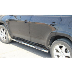 Купити Бічні труби для стандартної бази (2 шт, нерж) для Toyota Rav 4 2006-2013 рр
