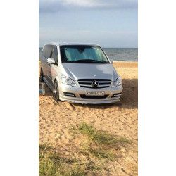 Купити Накладка на передній бампер Brabos Style (під фарбування) для Mercedes Viano 2004-2014 рр