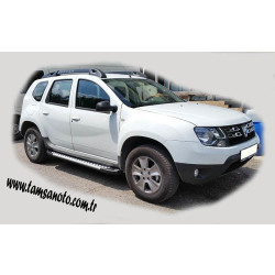 Купить Боковые пороги Allmond Grey (2 шт., алюминий) для Renault Duster 2008-2017 гг