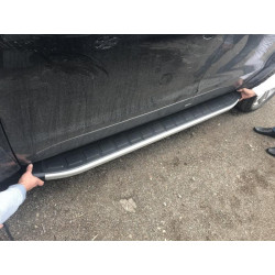 Купити Бокові пороги Fullmond Grey (2 шт, алюм) для Volkswagen Amarok 2010-2022 рр