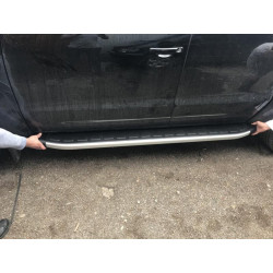 Купити Бокові пороги Fullmond Grey (2 шт, алюм) для Volkswagen Amarok 2010-2022 рр