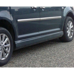 Купить Боковые пороги Дьюз-модель (под покраску) для Volkswagen Caddy 2010-2015 гг