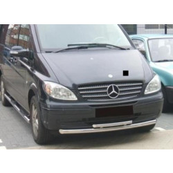 Купити Нижня Губа подвійна ST014 (нерж) 70/48мм для Mercedes Viano 2004-2014 рр