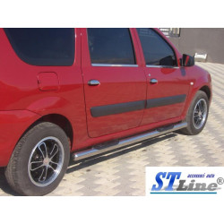 Купити Бічні труби (2 шт., нерж.) для Renault Logan MCV 2005-2013 рр
