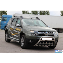 Купити Кенгурятник з написом WT004 (нерж.) для Renault Duster 2008-2017 рр